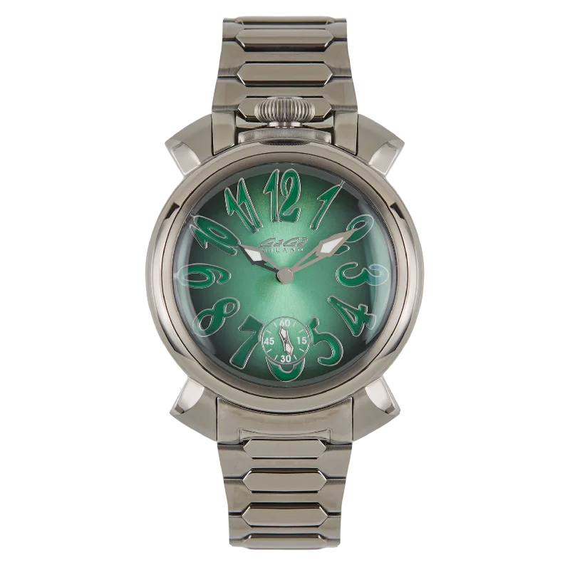 Watches with Dauphine-Style Hands for an Elegant LookGaGà Milano Watch Manuale Forty-Four 44mm Gun Green