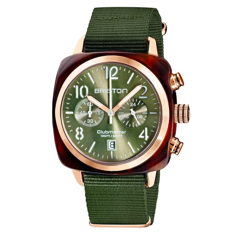 Analog-Digital Hybrid Watches for Dual FunctionalityBriston Green Clubmaster Classic Chronograph Watch 19140.PRA.T.26.NOL