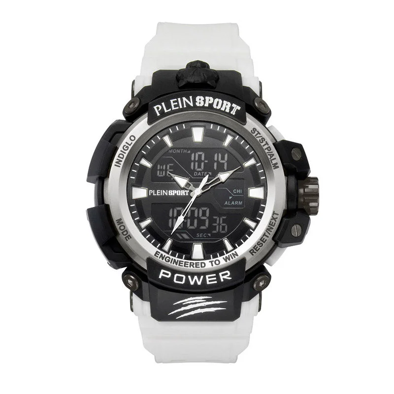 Mechanical Watches with Hand-Winding MechanismPlein Sport Combat Men's  Black Watch PSNBA0223