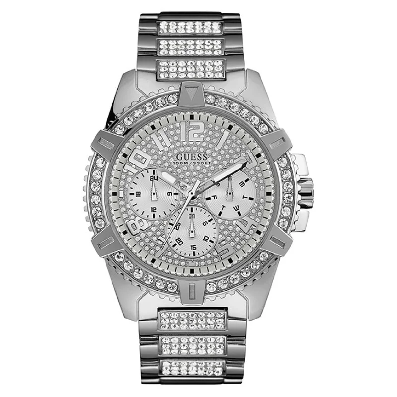 Watches with Sword-Style Hands for a Distinctive LookGuess W0799G1 Men's Frontier Silver Watch