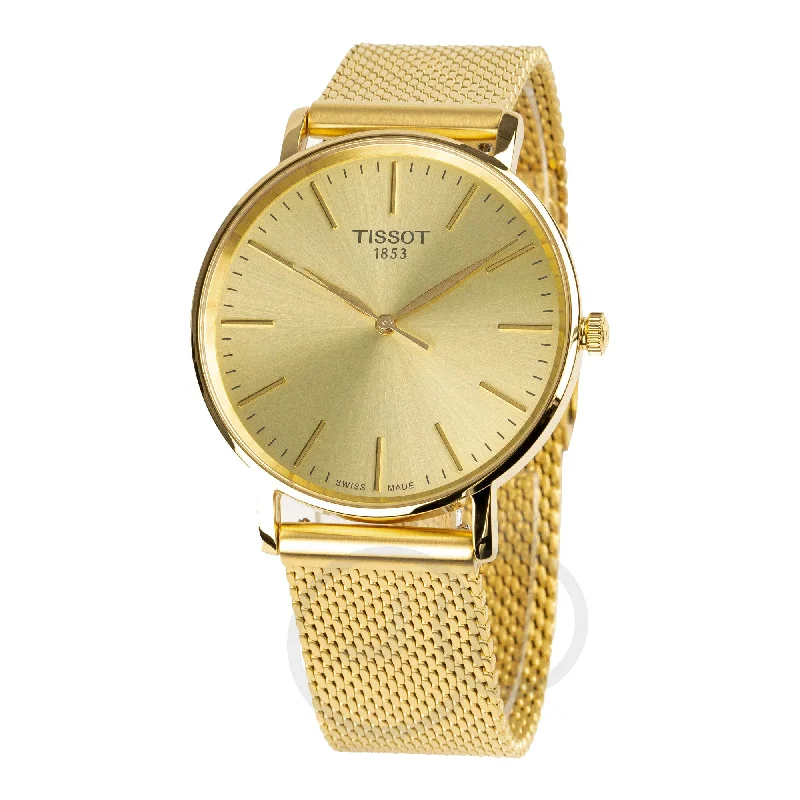 Men’s Watches with Date Display WindowTissot Everytime Men's Gold Watch T1434103302100