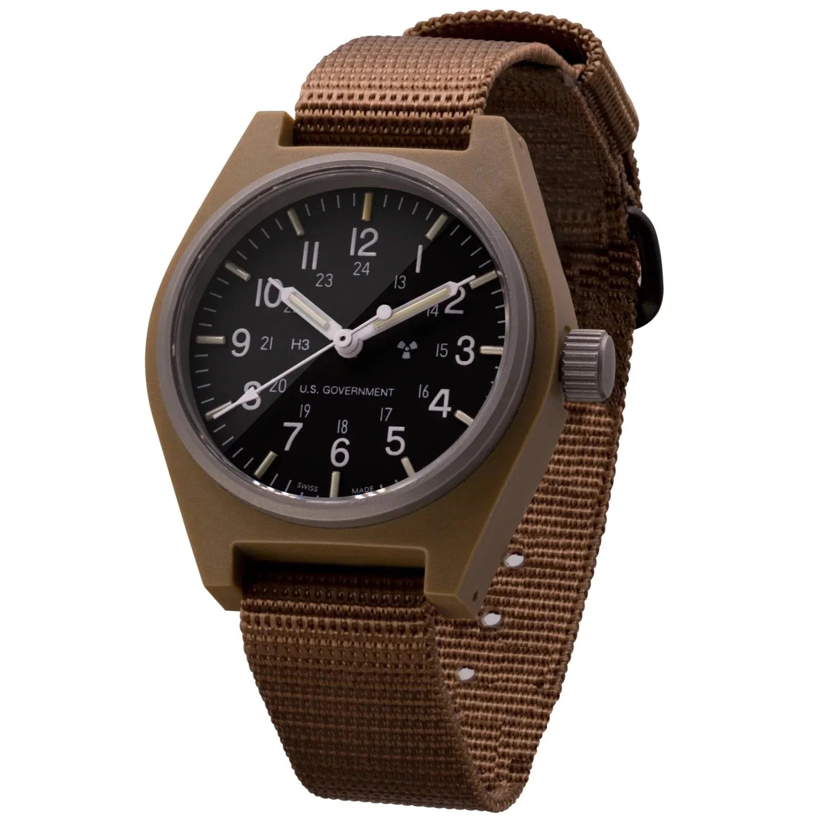 Dressy Watches for Evening EventsMarathon General Purpose Quartz (GPQ) - 34mm US Government Marked Desert Tan WW194004-DT