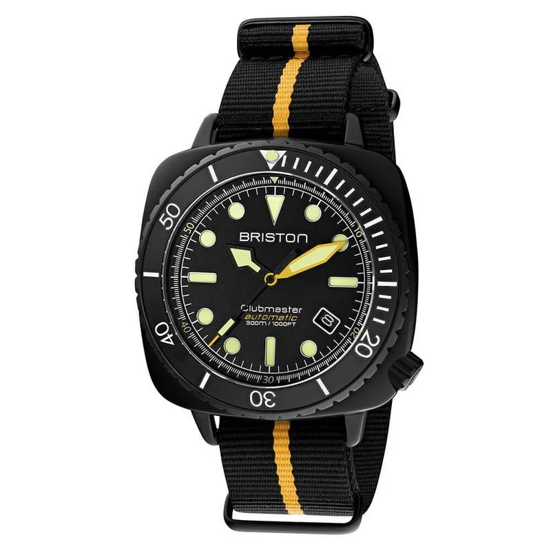 Analog-Digital Hybrid Watches for Dual FunctionalityBriston Black Diver Pro Automatic Watch 20644.PBAM.B.34.NBY