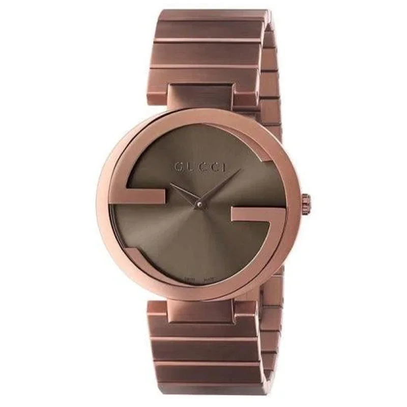 Stainless Steel Mesh Strap Watches for a Sleek LookGucci Watch Interlocking G Ladies 37mm Brown YA133317