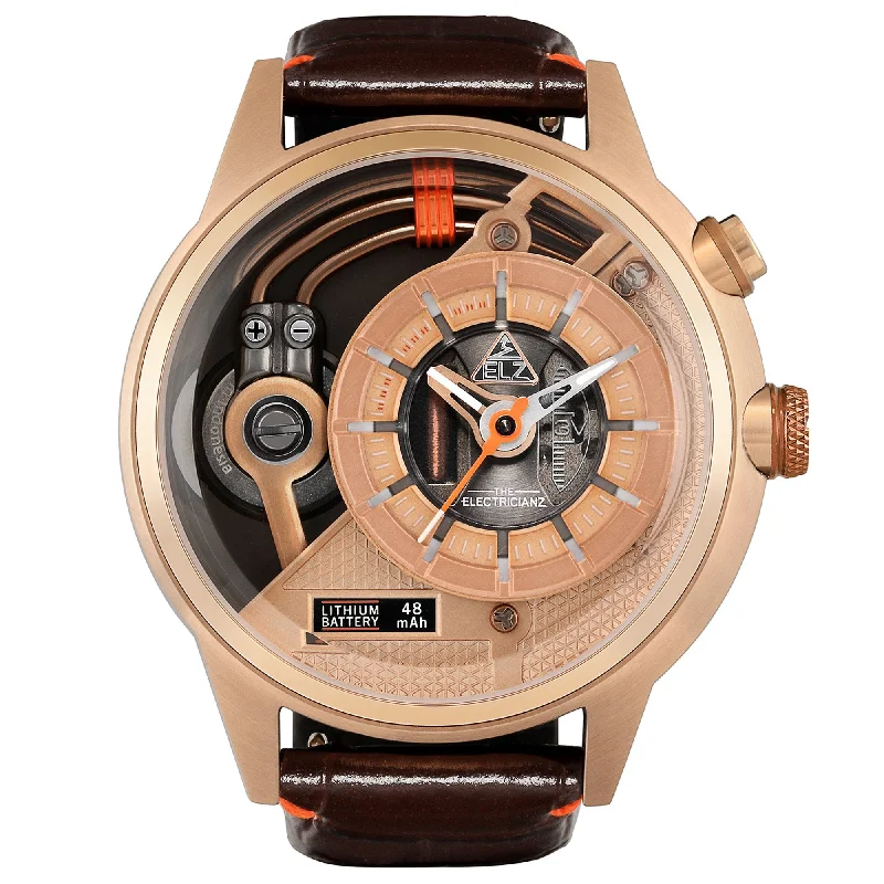 Ceramic Cased Watches with Mother-of-Pearl DialsElectricianz Brown Soprano Z Watch ZZ-A3C/03