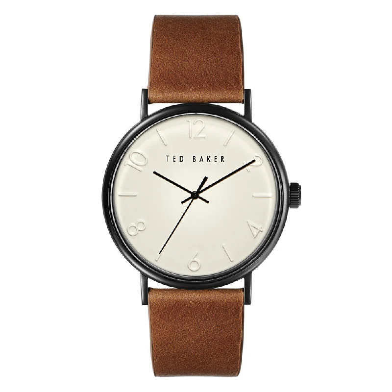 Wristwatches with Second Time Zone FeatureTed Baker Phylipa Gents Timeless Men's Cream Watch BKPPGF110