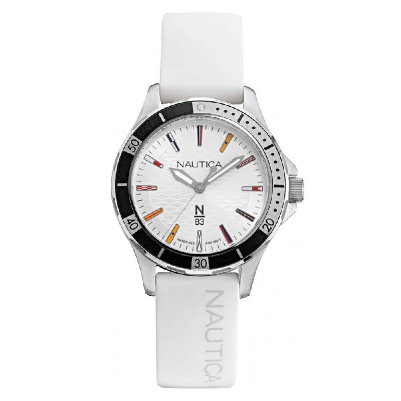 Alloy Cased Watches for Affordable QualityNautica Ladies Watch Marblehead White NAPMHS003