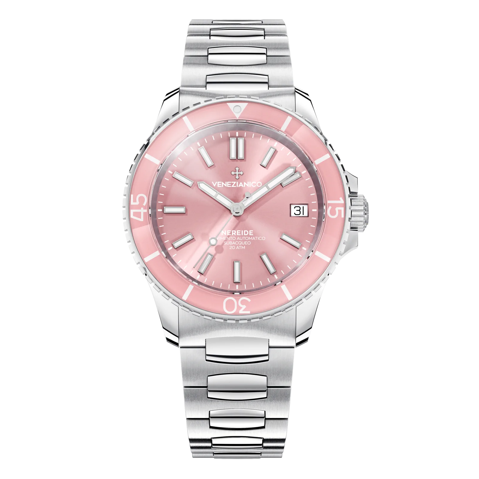 Watches with Skeletonized Hands for a Modern TwistVenezianico Automatic Watch Nereide 39 Canova Bracelet Pink 3121503C