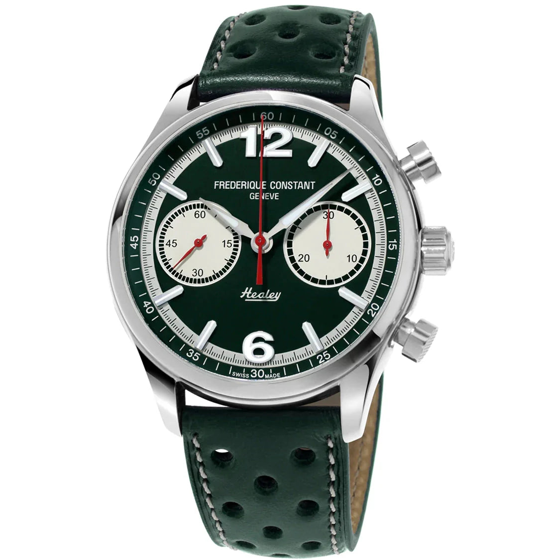 Men’s Dress Watches with Slim ProfilesFrederique Constant Vintage Rally Healey Chrono Automatic Men's Green Watch FC-397HGR5B6