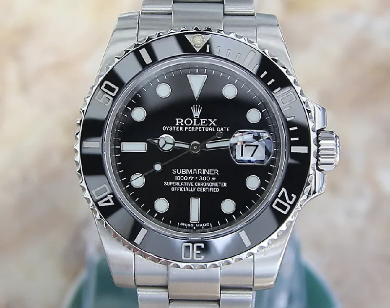 Stainless Steel Bracelet Watches for DurabilityRolex Submariner 116610 Luxury Mint Condition Investment Watch