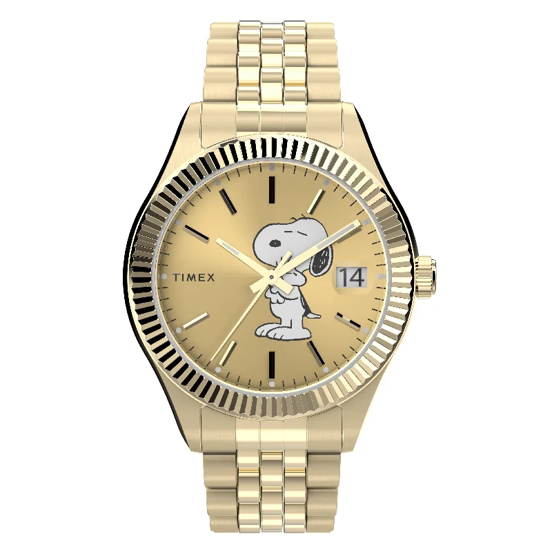 Vintage Style Mechanical Watches for CollectorsTimex Peanuts Legacy Ladies Gold Watch TW2V47300