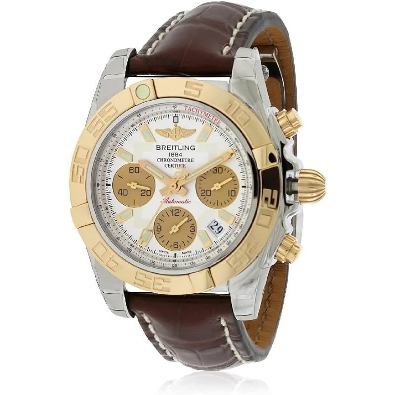 Solar-Powered Watches for Eco-Conscious UsersBreitling Men's CB014012-G713BS Chronomat 41 18 Kt Rose Gold Chronograph Automatic Brown Leather Watch