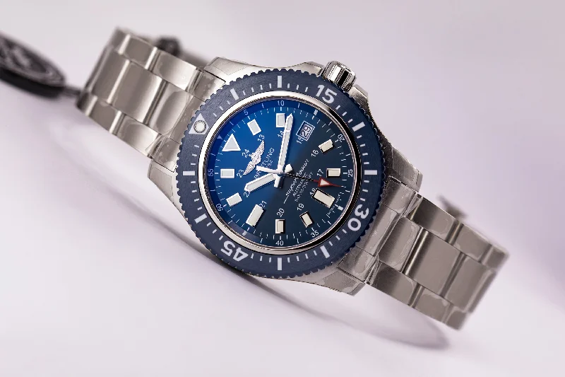 Watches with Temperature SensorBreitling Superocean 44 Special Steel Ceramic Blue Bracelet