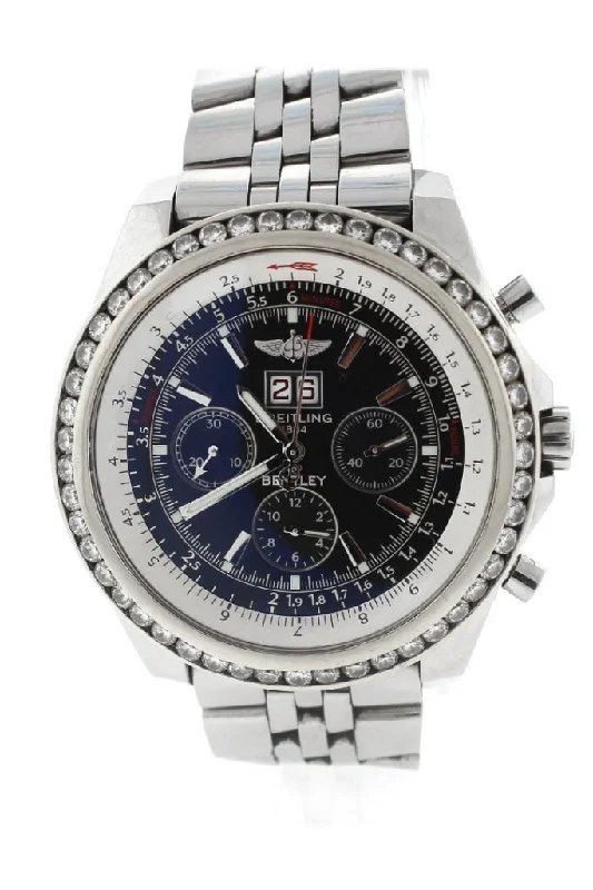 Men’s Watches with Date Display WindowBreitling Custom Diamond Bezel Bentley 6.75 Men's Watch A4436212-B728SS