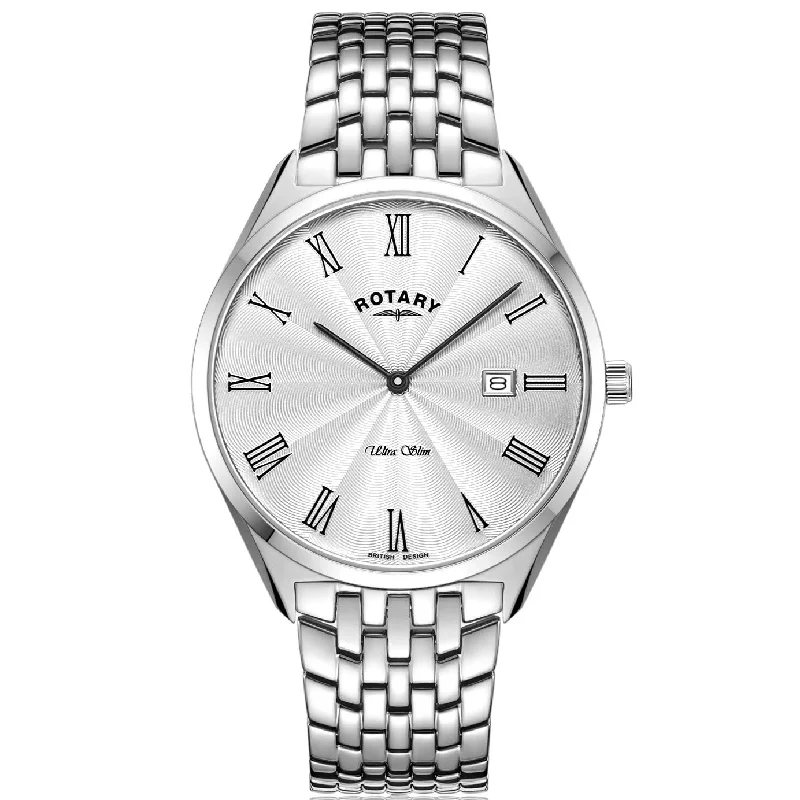 Limited Edition Watches for Exclusive CollectorsRotary Ultra Slim Men's Silver Watch GB08010/01