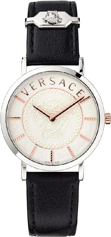 Watches with Rubber Straps for Comfort and DurabilityVersace Ladies Watch V-Essential 36mm White Black VEK400721