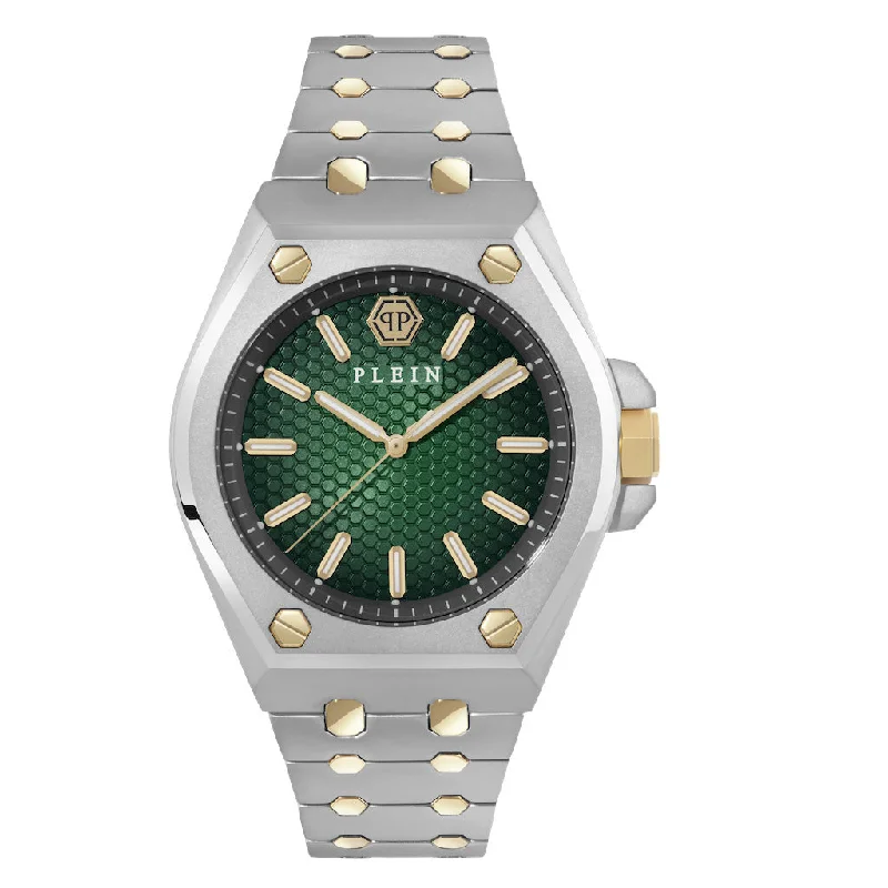 Mechanical Watches with Hand-Winding MechanismPhilipp Plein Rock Couture Men's Green Watch PWPMA0224