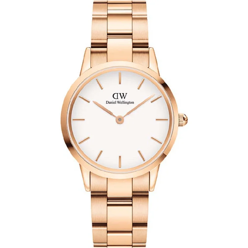 Watches with Power Reserve Indicator (for mechanical)Daniel Wellington Ladies Rose Gold Iconic Link Watch DW00100211